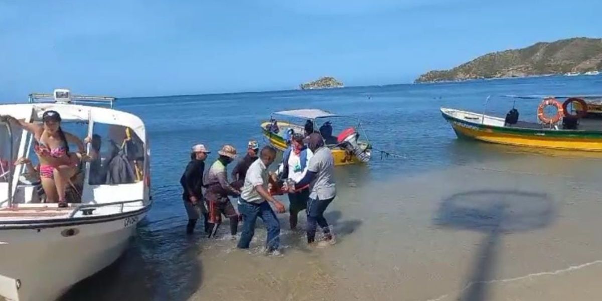 Cortesía Turista rescatado en Playa Blanca