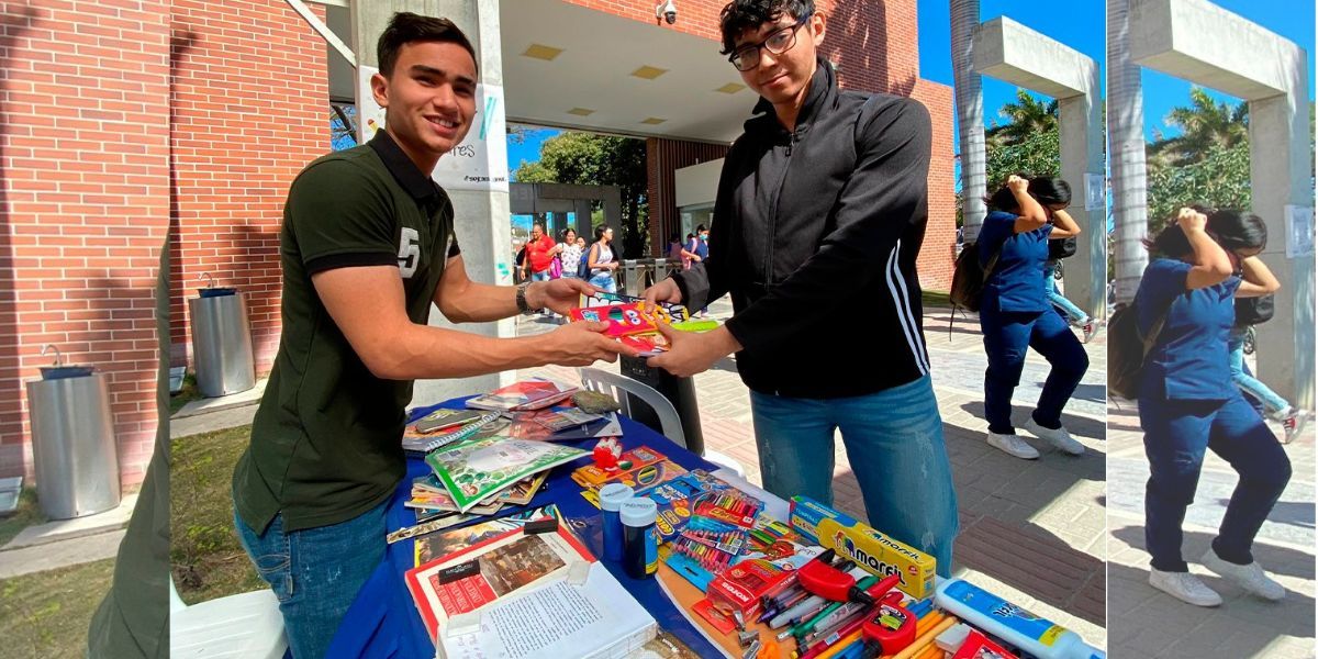 Recolecta de útiles escolares en Unimagdalena