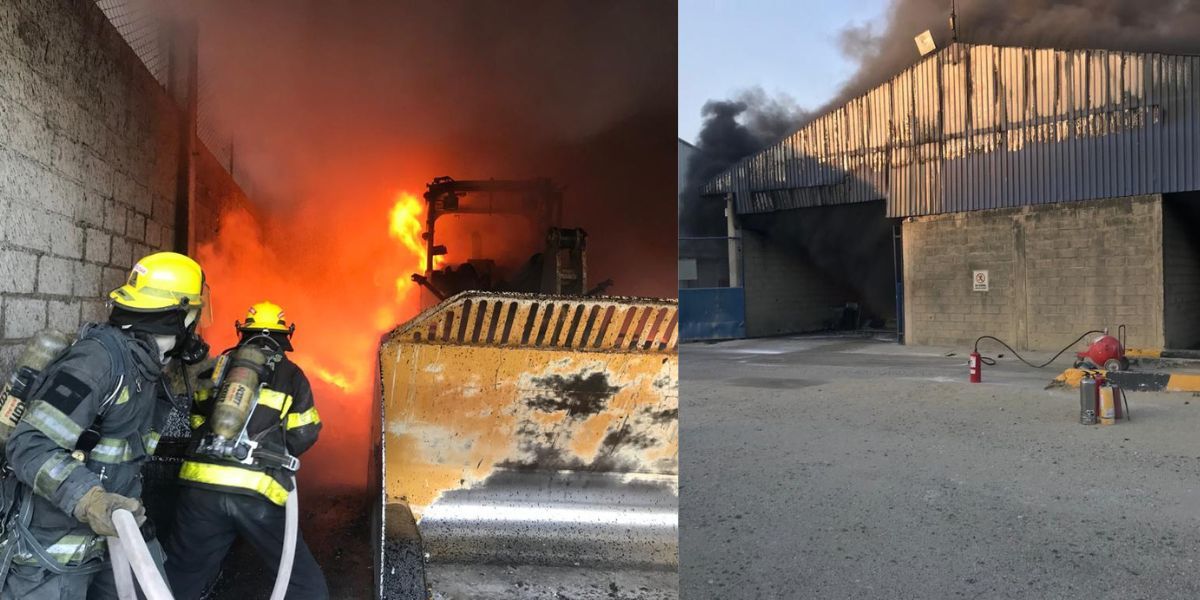 Cortesía Incendio en Almadelco en Santa Marta.