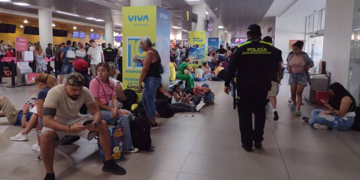 Pasajeros en el aeropuerto.