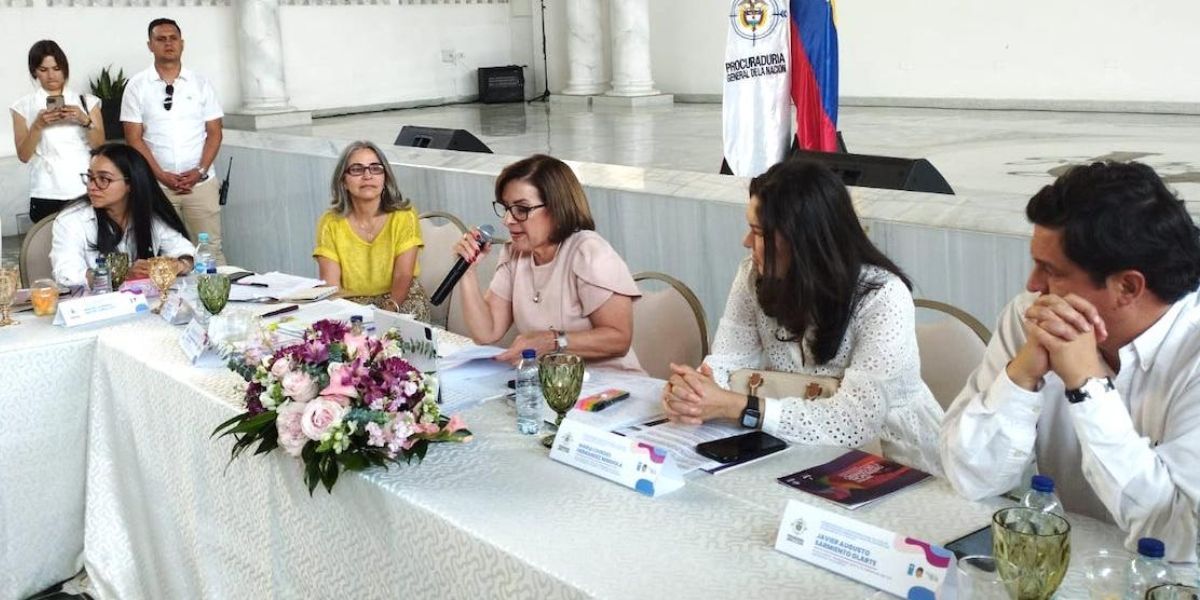 La Procuradora Margarita Cabello presidiendo el acto en Barranquilla.