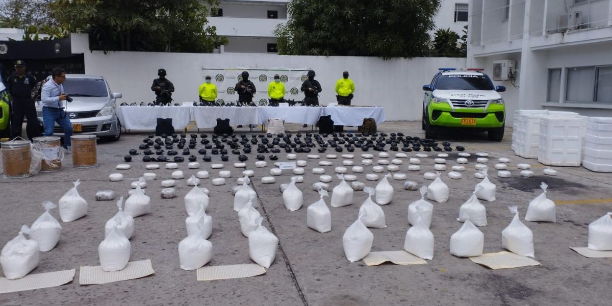 Fueron en total 400 kilos de cocaína hallados en allanamiento en Chiquinquirá.