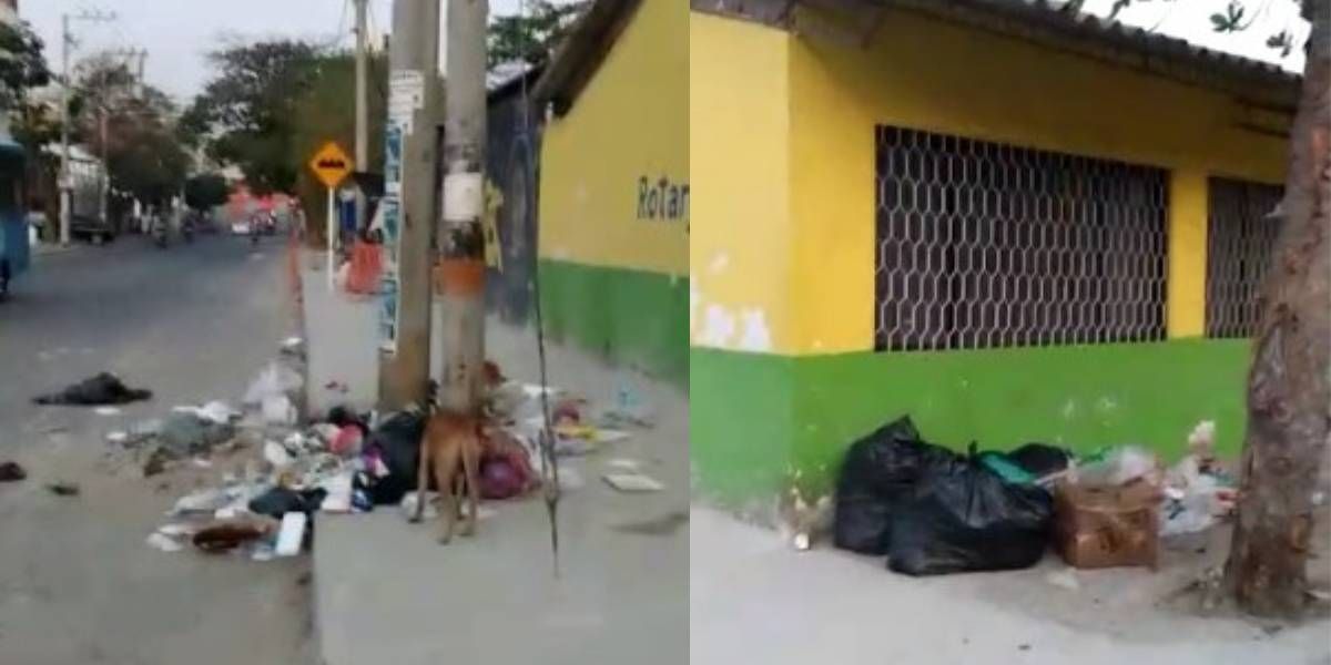 Así lucen las afueras de un colegio en Gaira. 