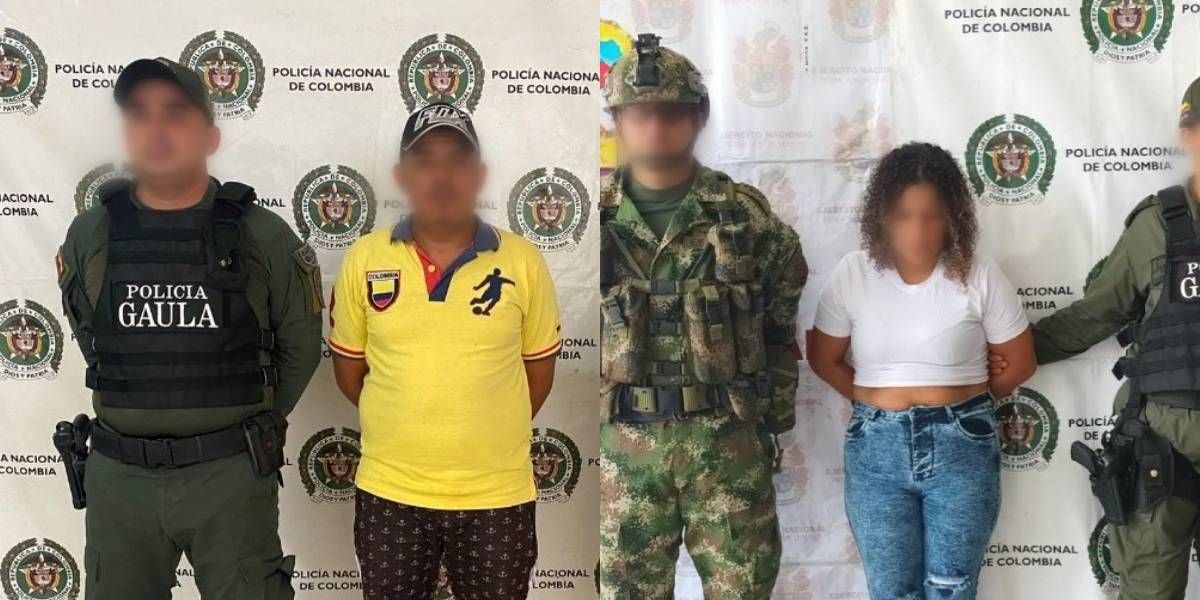 Policía del Magdalena Alias 'Menco' y alias 'Iris'.