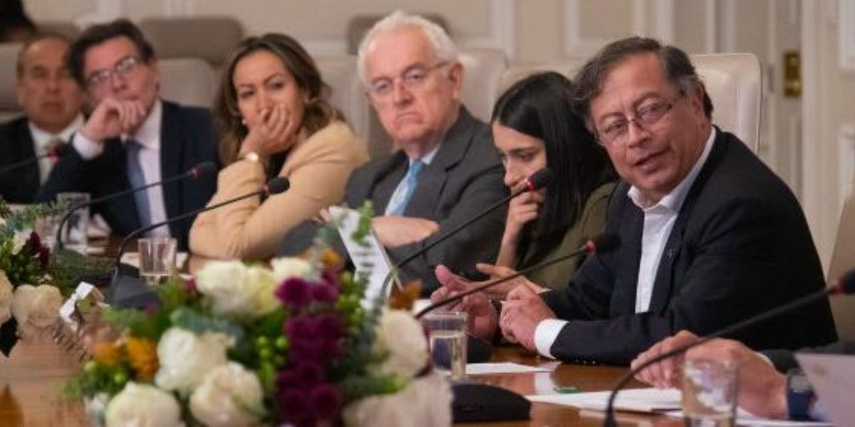 Presidencia. El Presidente Petro en una imagen de archivo en un consejo de ministros.