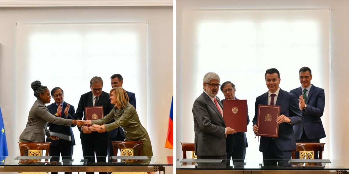 Colombia y España firmaron diez acuerdos de cooperación internacional.