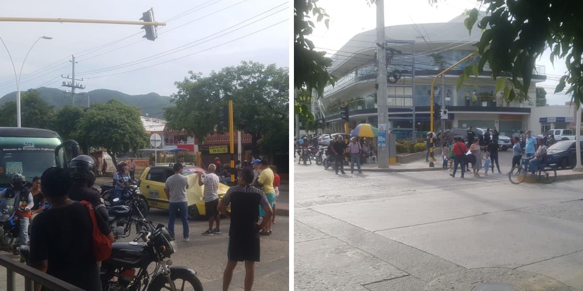 Bloqueos en la avenida del Libertador, en la entrada del barrio Bastidas.