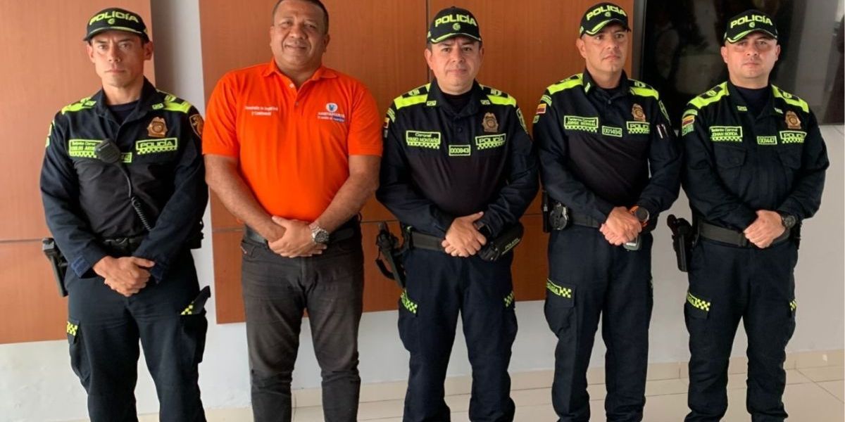 Los 4 coronoles que liderarán la seguridad de Santa Marta y el secretario de Seguridad.