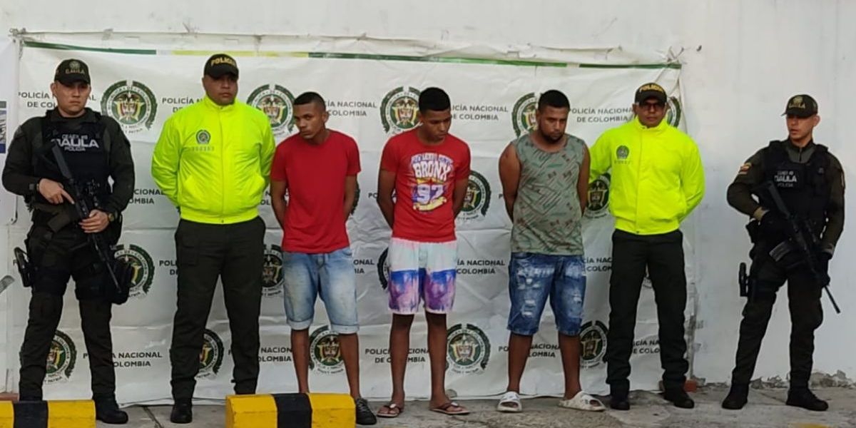 Cortesía Tres de los capturados.