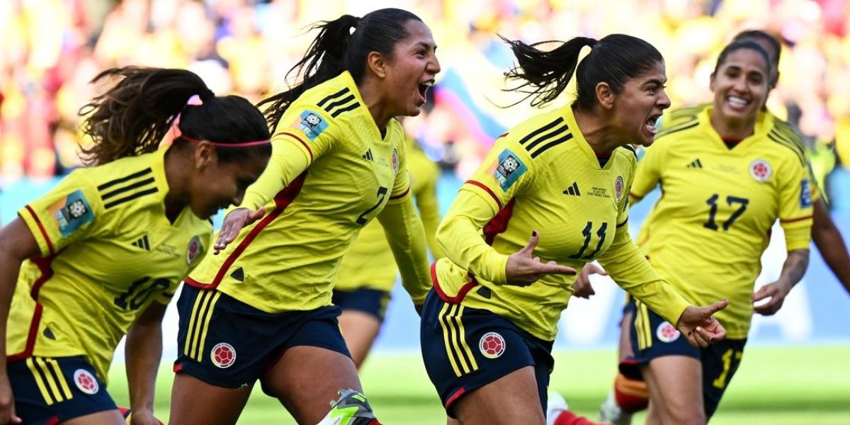 Celebración de la selección Colombia femenina.