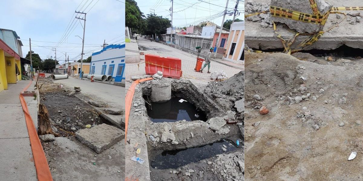 Obra vial en el barrio Pescaíto sigue sin ser atendida por parte del ESSMAR