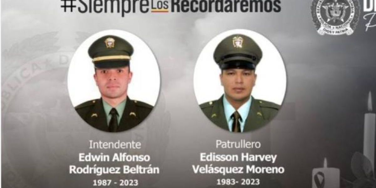 Cortesía. Víctimas fatales del atentado con explosivo en Meta