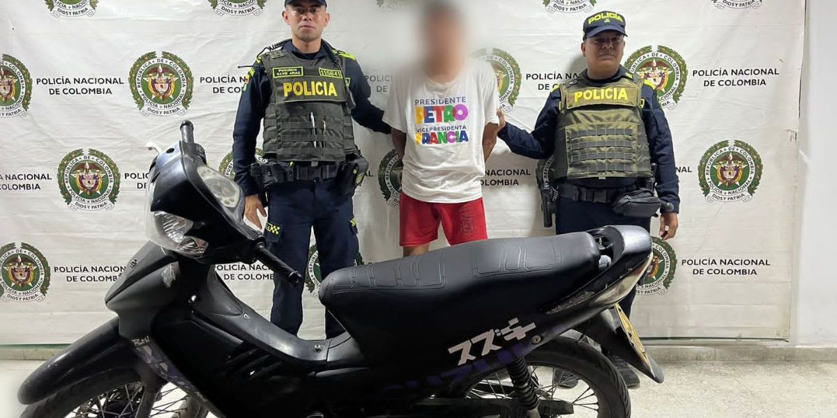 Policía Metropolitana de Santa Marta. Capturado.