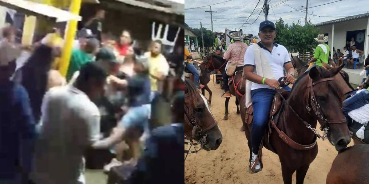 Seguimiento.co José Eduardo Castro (a la derecha) es señalado de agredir a José Alfonso Polo.