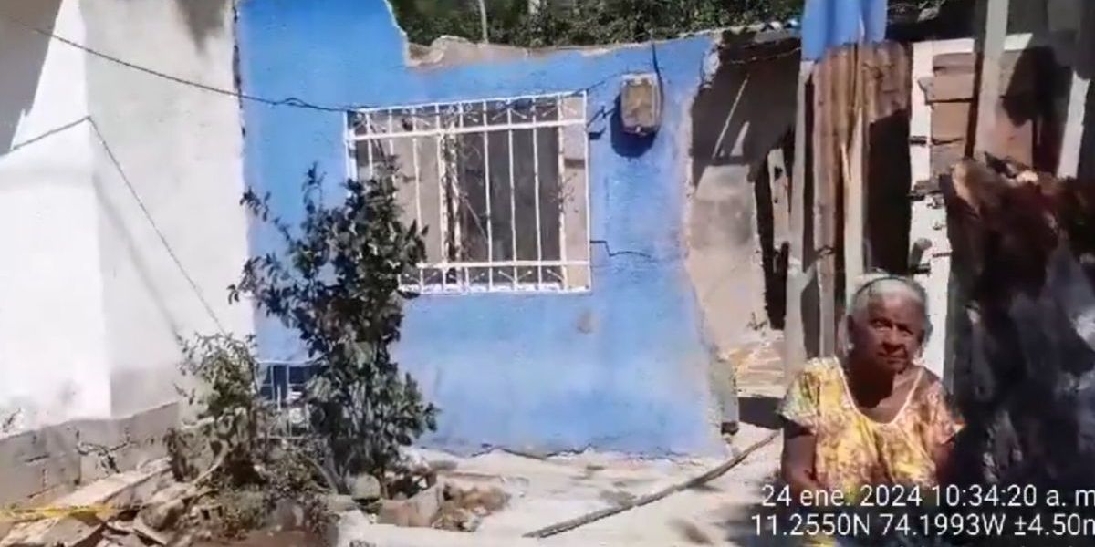 Así quedó la vivienda de la anciana afectada