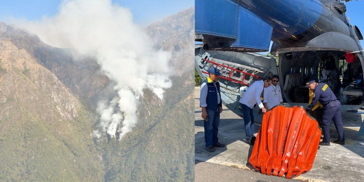 Puntos de incendio en la Sierra Nevada