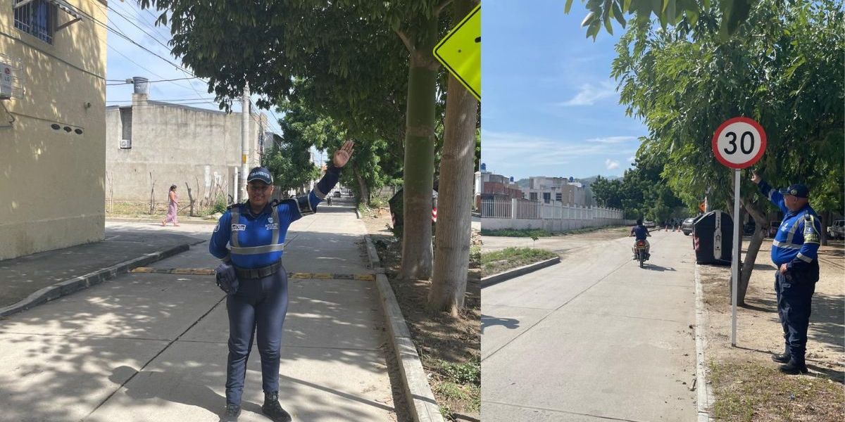 Instalación de reductores de velocidad y señalización.