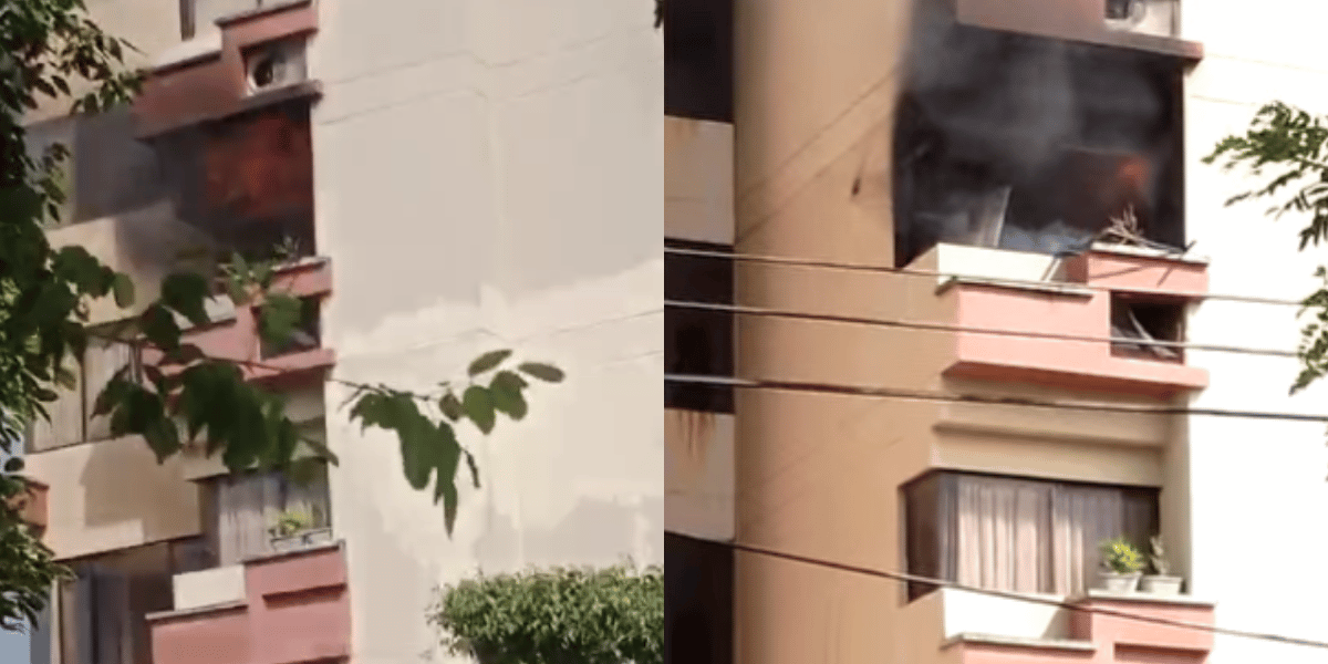 Cortesía Incendio se registró en edificio del barrio El Jardín