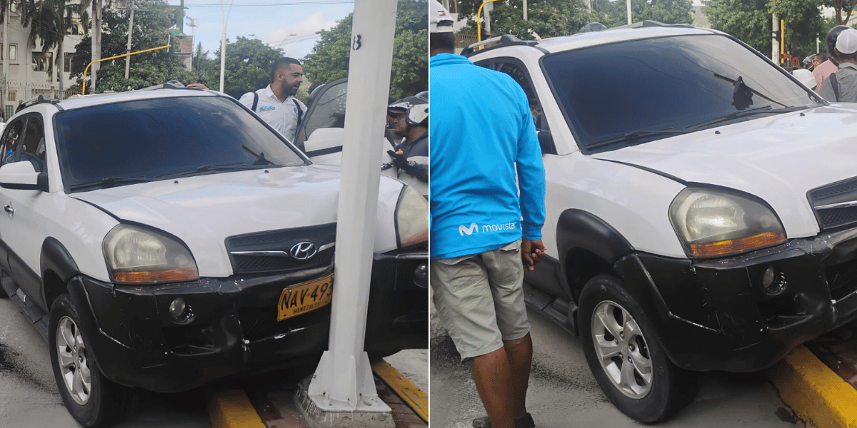 Mujer sufre grave accidente frente a la Clínica Mar Caribe