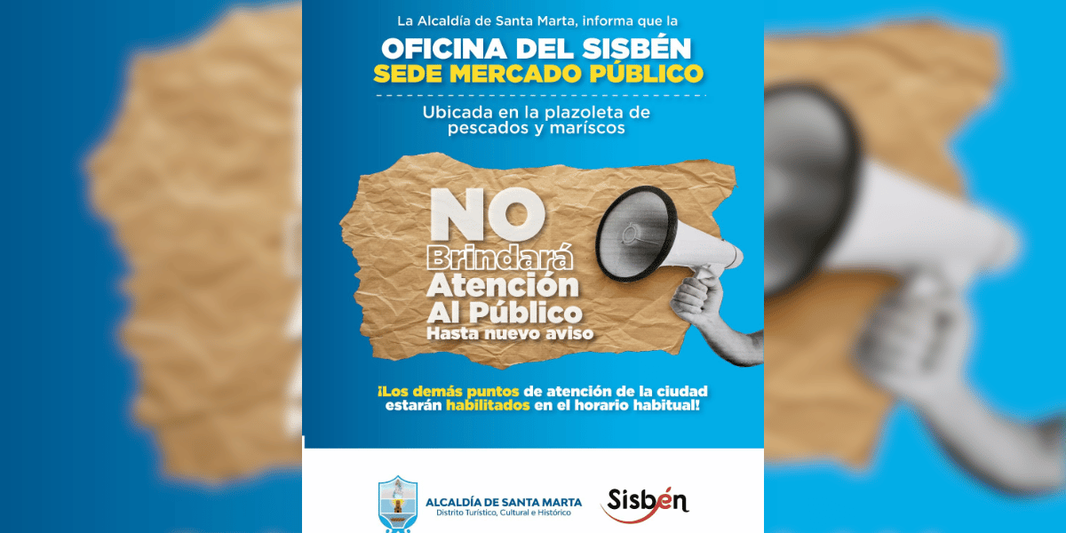Cortesía Sisbén en el Mercado Público cierra temporalmente: Puntos alternos de atención