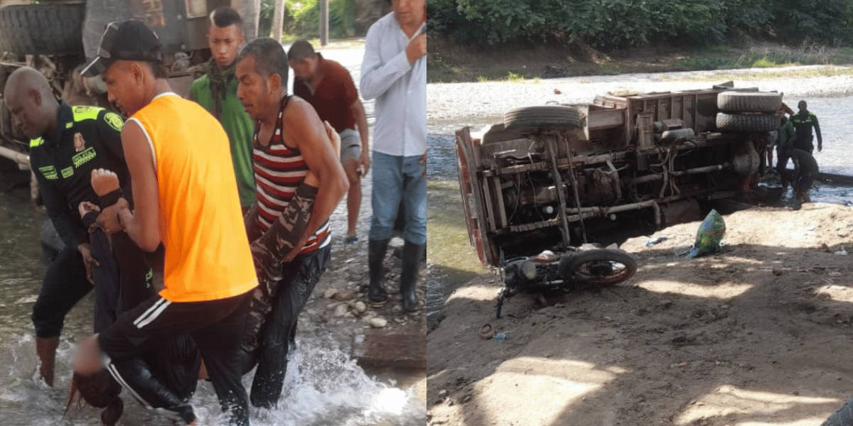 Volteo cargado de piedra se vuelca y causa la muerte de madre e hija Tragedia en Riofrío
