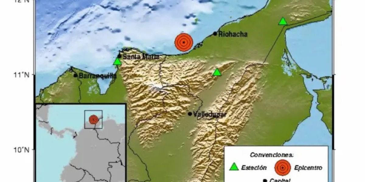 Según el Servicio Geológico Colombiano (SGC), el primer movimiento telúrico ocurrió a las 3:59 a.m. 