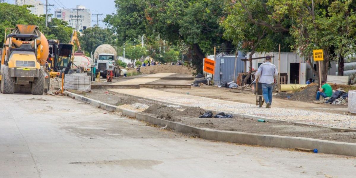 Obras en la calle 30.