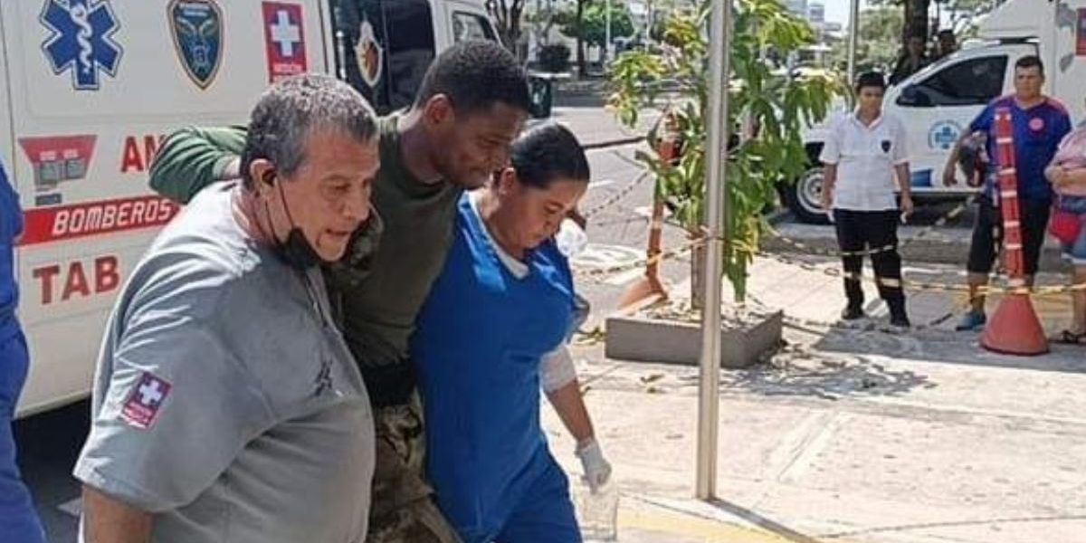 Cortesía. Uno de los ocho militares heridos en el sur dr Bolívar. Todos fueron trasladados a Barrancabermeja