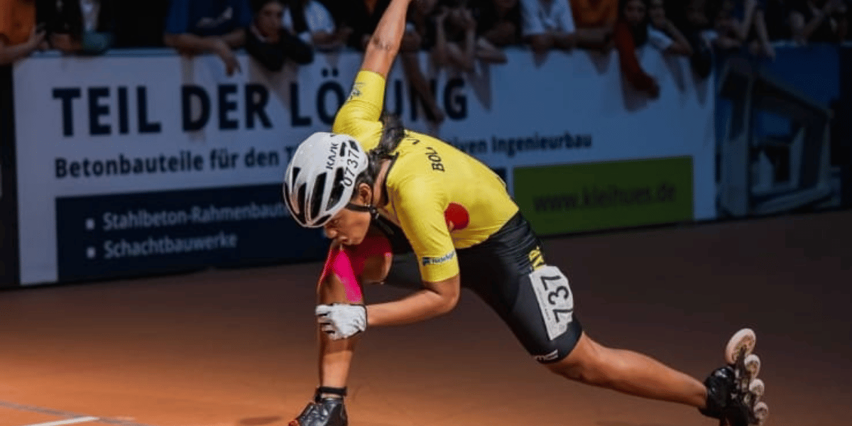 María Fernanda Timms, patinadora samaria, logra oro y récord en Alemania