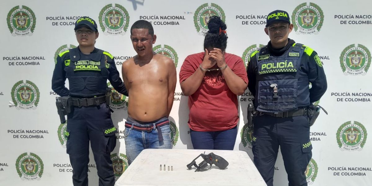 Policía Metropolitana de Santa Marta. Pareja capturada.