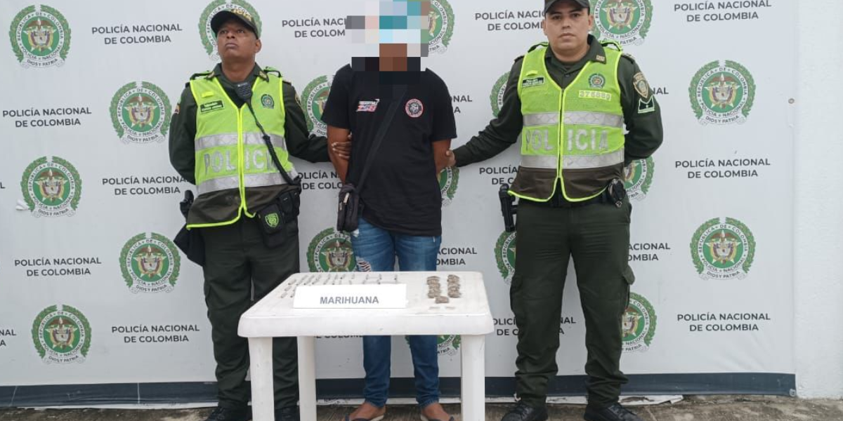 Policía Metropolitana de Santa Marta Expendedor de estupefacientes capturado