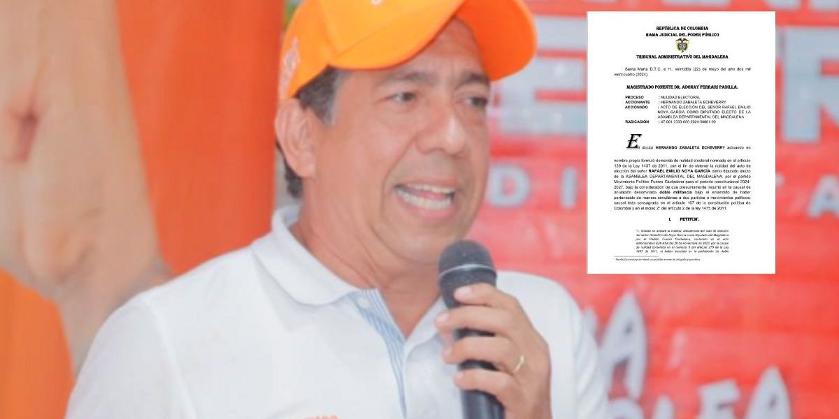 Cortesía Rafael Noya perdió su credencial como diputado del Magdalena.
