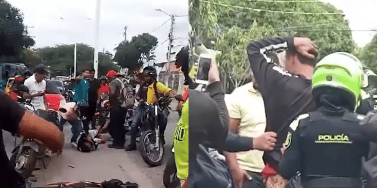 Foto: Captura de pantalla Motociclistas agarraron a ladrón en el Boulevard de la 19