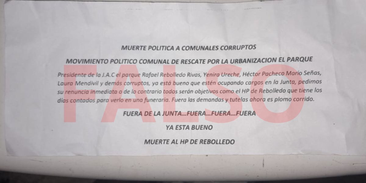 Documento falso. 