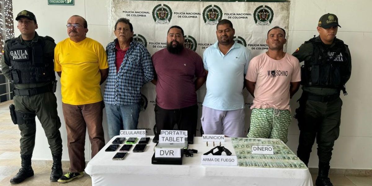 Capturados por la Policía en Santa Marta.