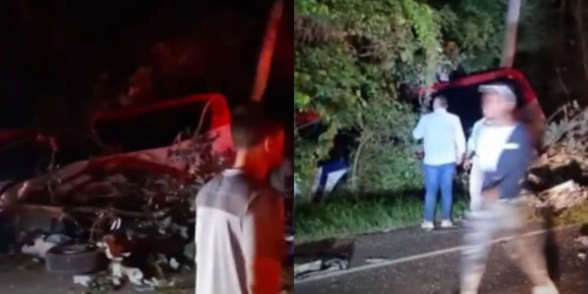 Accidente que deja cuatro muertos y trece heridos. 