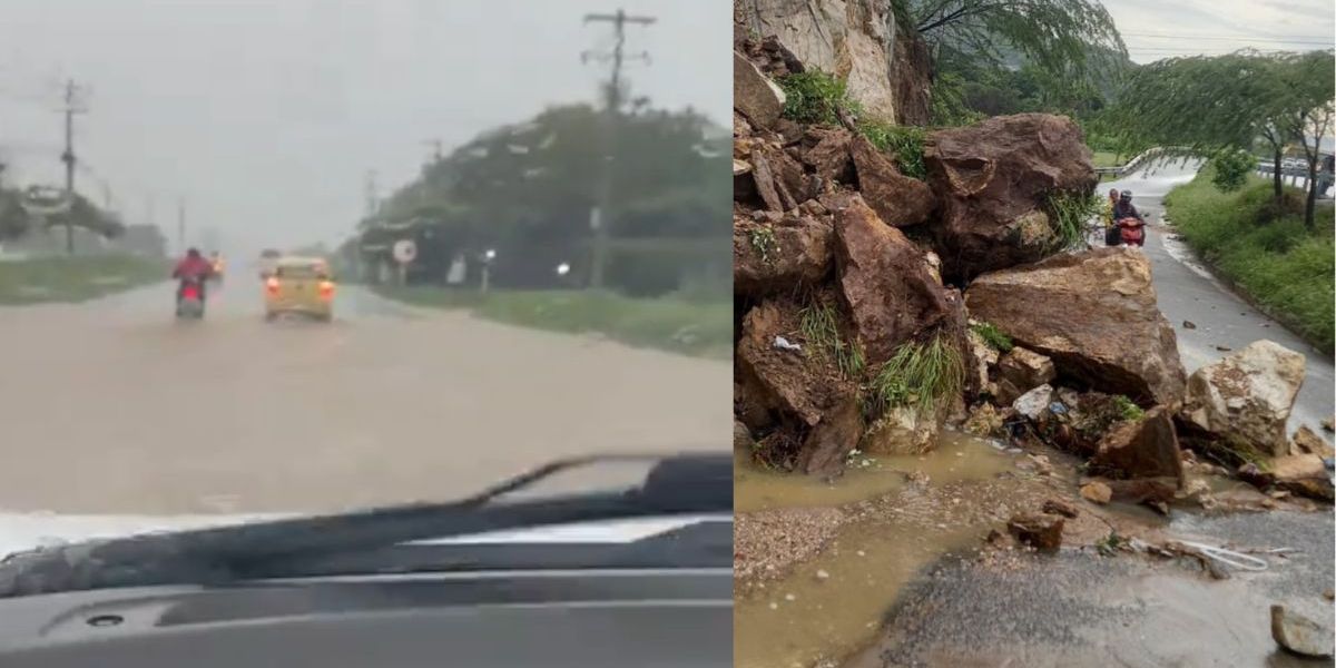 Efectos de la lluvia en Santa Marta.