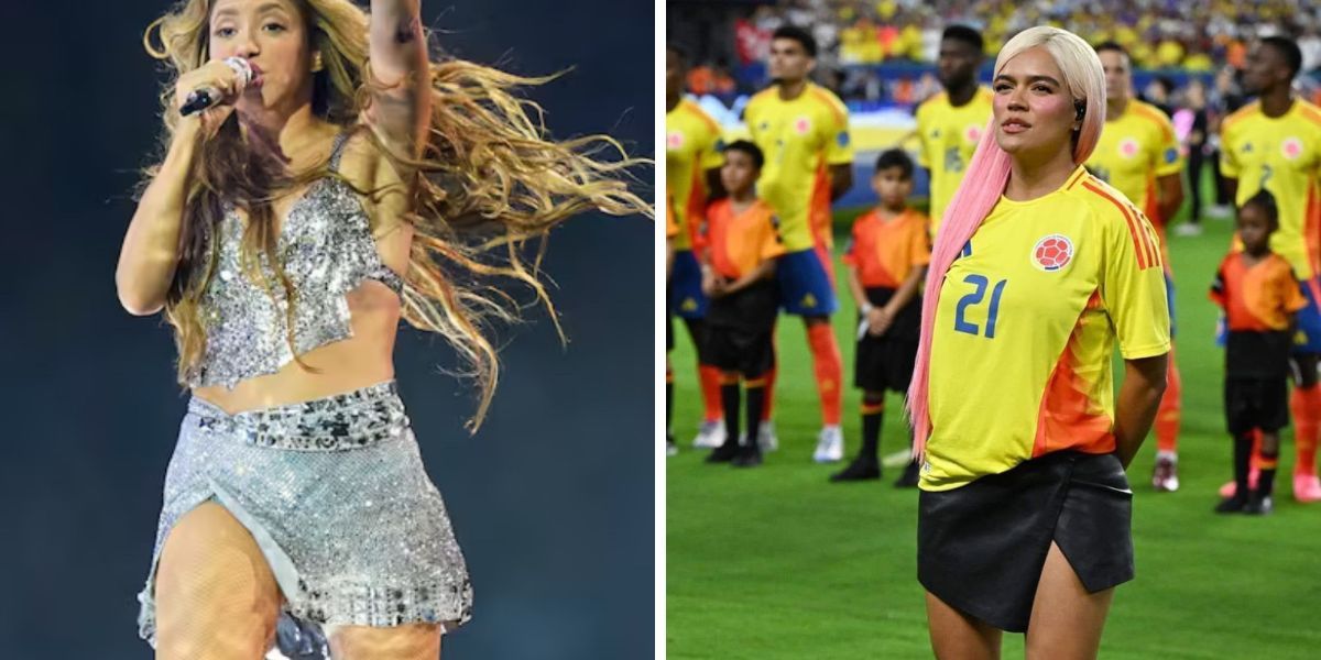 Shakira y Karol G en la copa América 2024