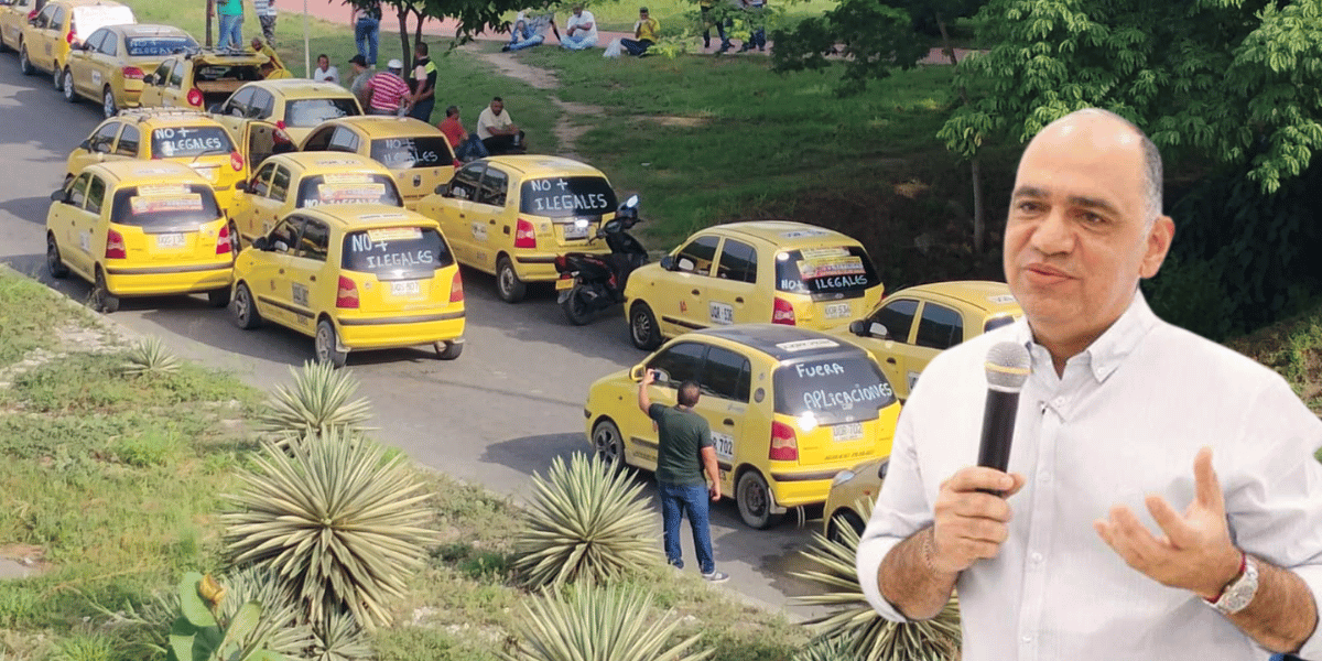 Alcalde Carlos Pinedo ordena levantar los bloqueos de taxistas en Santa Marta