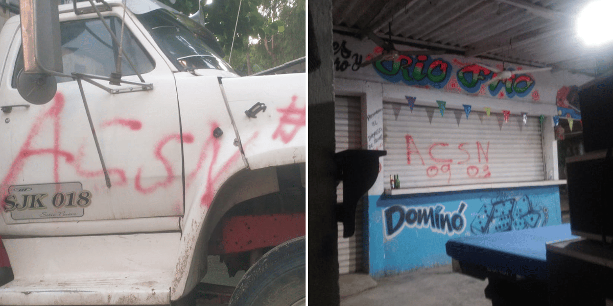 Ríofrio Con grafitis, las Acsn generan temor en la Zona Bananera