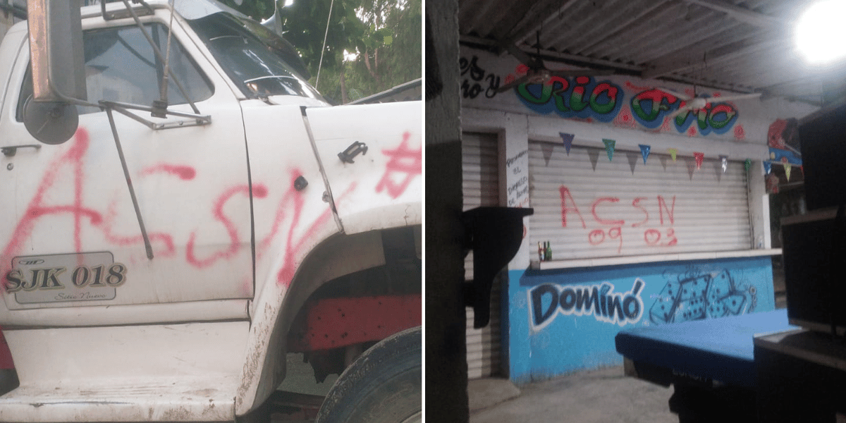 Con grafitis, las Acsn generan temor en la Zona Bananera