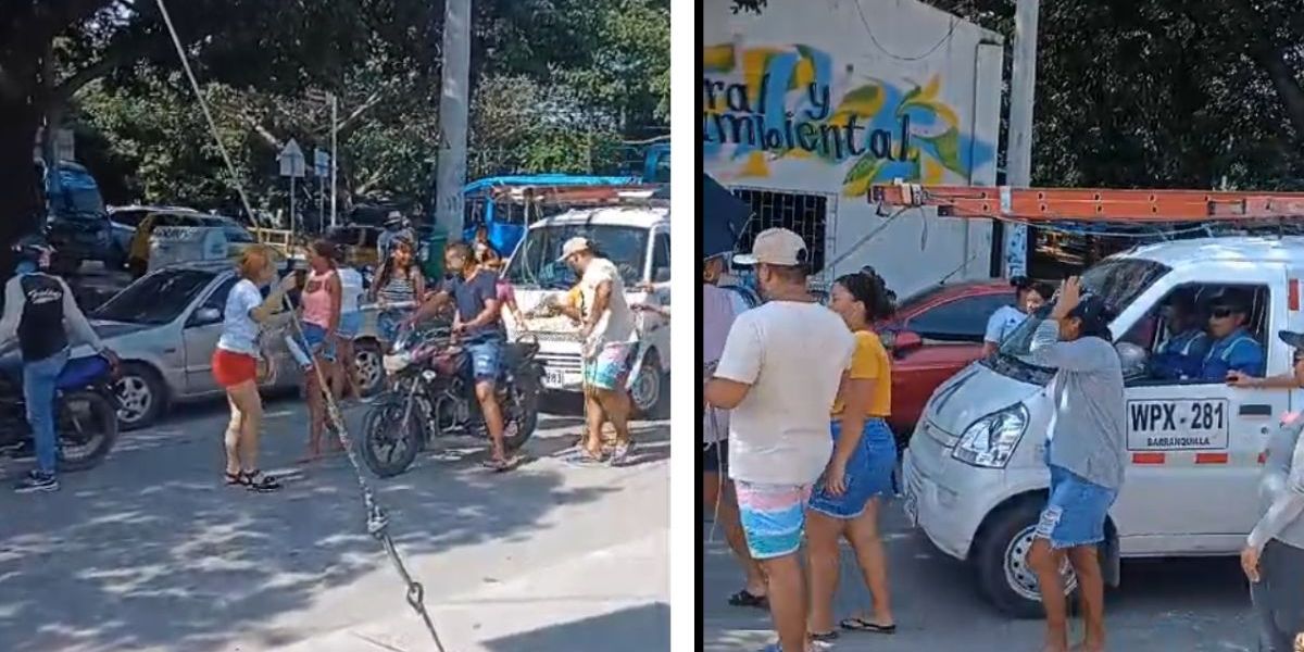 Cortesía Comunidad reteniendo el vehículo