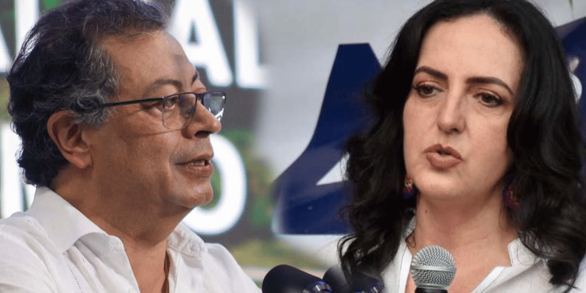 Foto: Zonacero Gustavo Petro y María Fernanda Cabal.