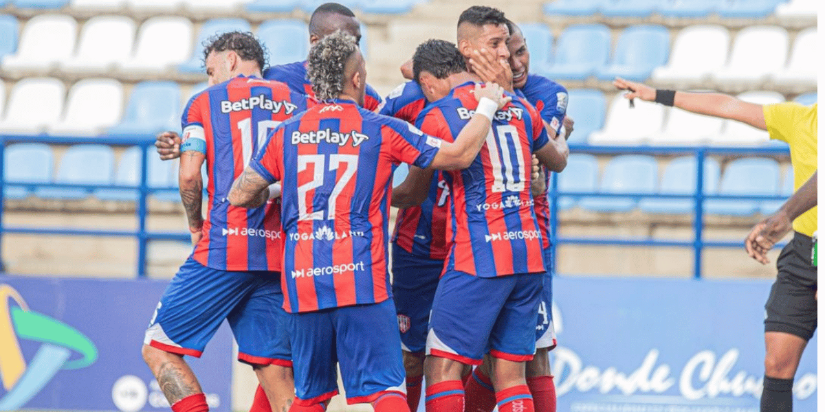 Unión Magdalena Celebración gol de Ruyeri Blanco