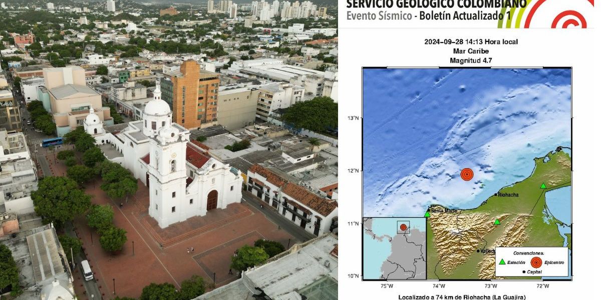 Cortesía El temblor se localizó en el Mar Caribe