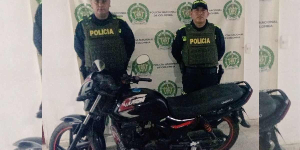 Cortesía Recuperación de motocicleta