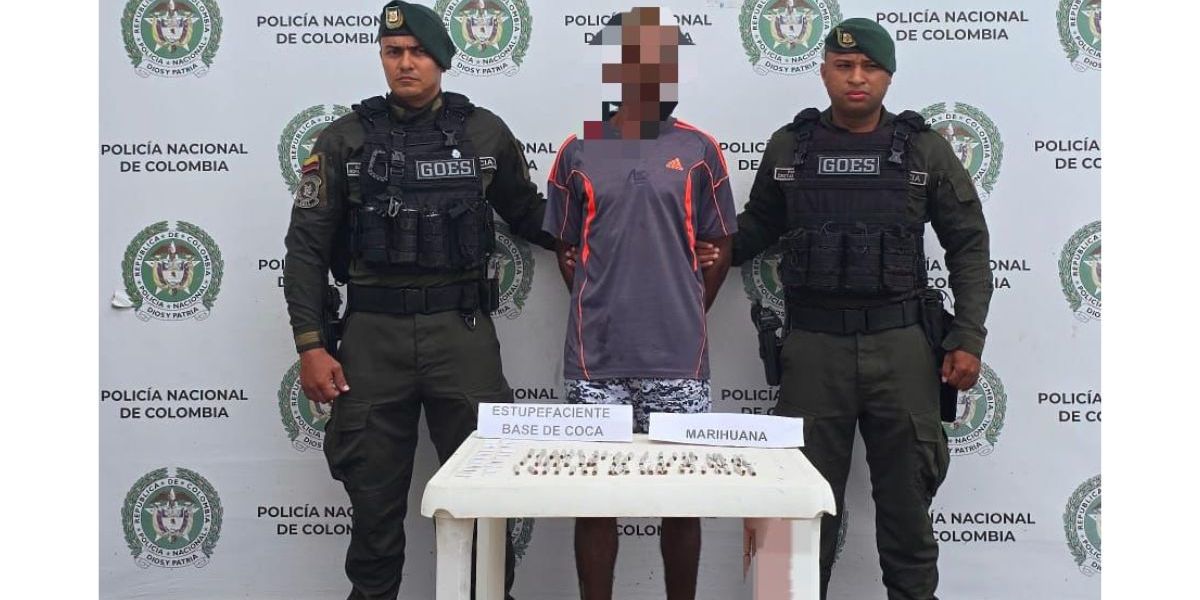 Policía Metropolitana de Santa Marta. Capturado.