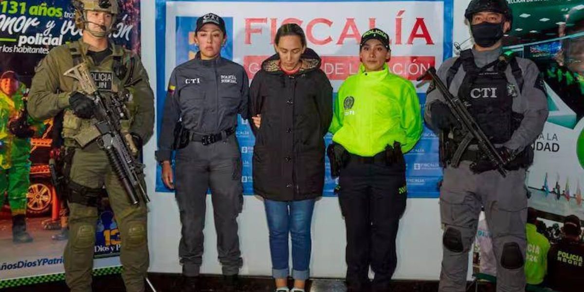 Fiscalía General de la Nación. Margareth Chacón fue capturada en El Salvador.
