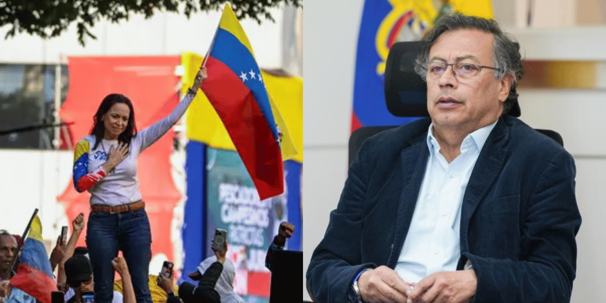 Cortesía María Corina Machado y Gustavo Petro