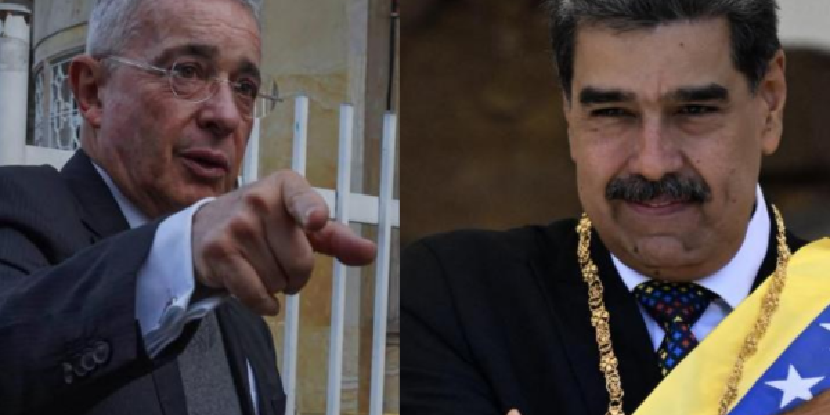 Álvaro Uribe y Nicolás maduro. 